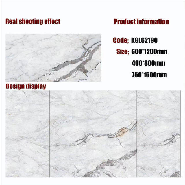 Gold Line Glossy Floor Tiles