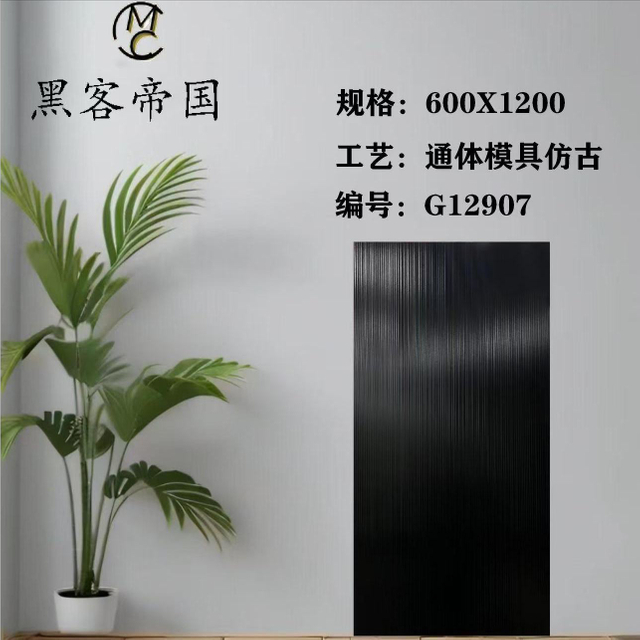 12907 Black Mould Matt Tiles